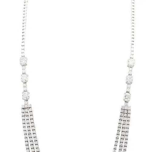 Three-Tier Necklace with Round Brilliant Diamonds