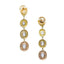 Rose Cut and Fancy Yellow Diamond Drop Earrings