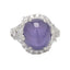 15.00ct Cabochon Purple Star Sapphire and Diamond Ring