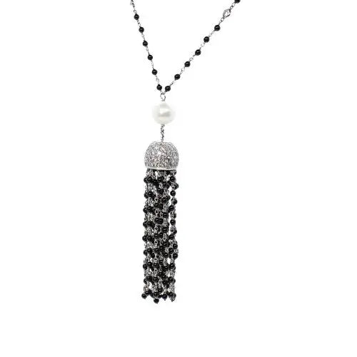Diamond and Pearl Necklace