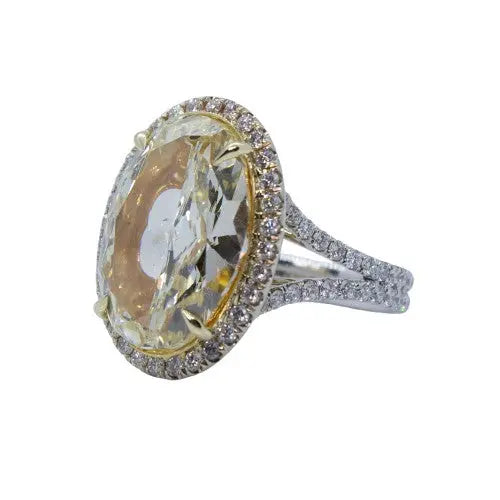 10.01ct Fancy Yellow Oval Diamond GIA
