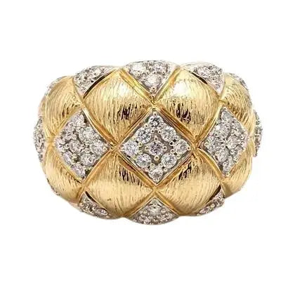 14k Two-Tone Gold Ring with Diamonds