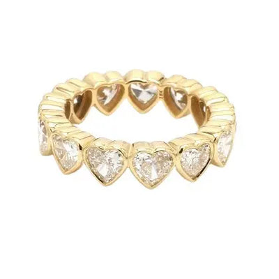 4.15ctw Heart Cut Diamond Eternity Band