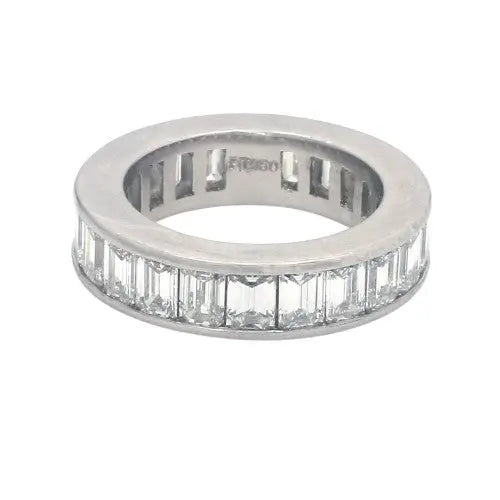 4.50ctw Emerald Cut Diamond Estate Eternity Band Sz.5