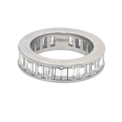 4.50ctw Emerald Cut Diamond Estate Eternity Band Sz.5