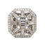 Platinum Estate 2.00ct Tapered Baguette Diamond Ring Sz. 7