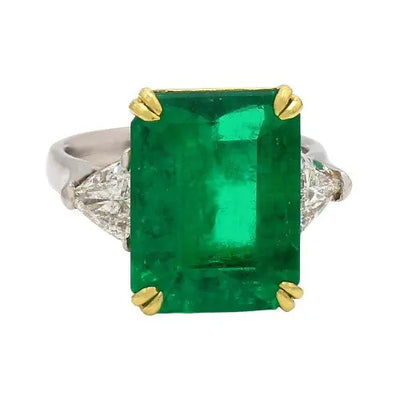 8.04ct Emerald Cut Colombian Emerald Ring