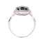 Pear-Shaped Green Tourmaline Ring with Round Diamond Accents