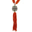 Coral Bead Necklace with Diamond, Emerald & Onyx Accents