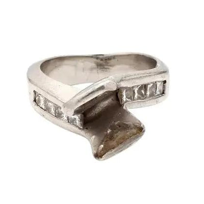 Platinum Ring with Princess Cut Diamonds