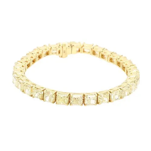 31.01ctw Fancy Yellow Diamond Bracelet