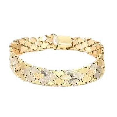 18K 3T Gold Fancy Link Bracelet