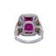 8.18ct Rubellite Tourmaline Cushion Cut & Diamond Ring