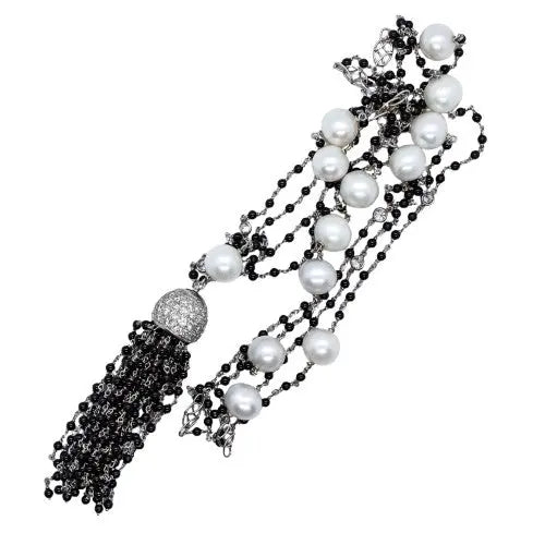 Diamond and Pearl Necklace