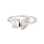 Emerald and Marquise Diamond Duo Ring – GIA Certified