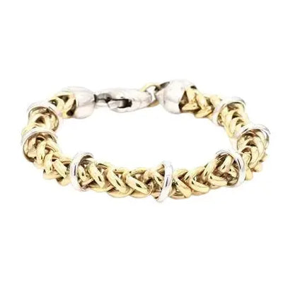 14K Two-Tone Fancy Links Bracelet