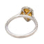 Fancy Orangy Yellow Diamond Ring with Round Diamond Accents