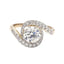 1.61ct Round Brilliant Cut Diamond Ring in a Bypass Setting
