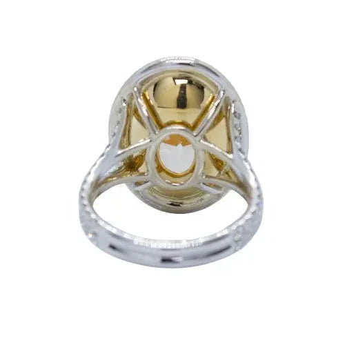 10.01ct Fancy Yellow Oval Diamond GIA