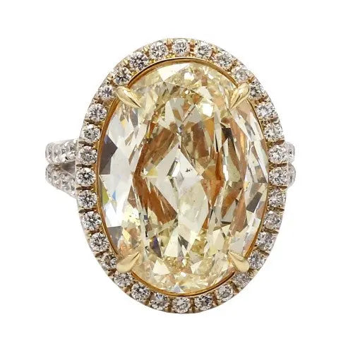 10.01ct Fancy Yellow Oval Diamond GIA