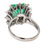 Square Emerald 14K Ring with Marquise Diamond Accents