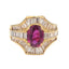 1.75ct Oval Ruby and Diamond Ring by Carl K. Gumpert Inc. Sz. 6.5