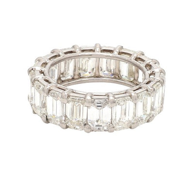 8.78ctw Emerald Cut Diamond Eternity Band