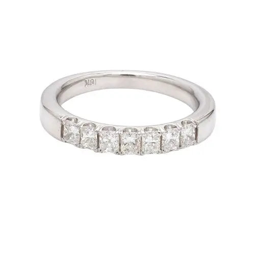 Radiant-Cut Diamond Ring with Seven Stones