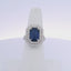 5.28CTW EMERALD CUT SAPPHIRE & 1.12CTW DIAMOND RING