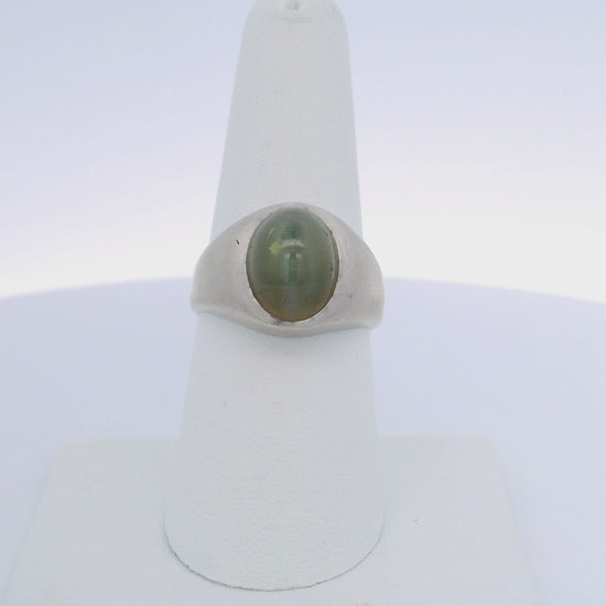 10.00CTW GREENISH-YELLOW CATS-EYE CHRYSOBERYL