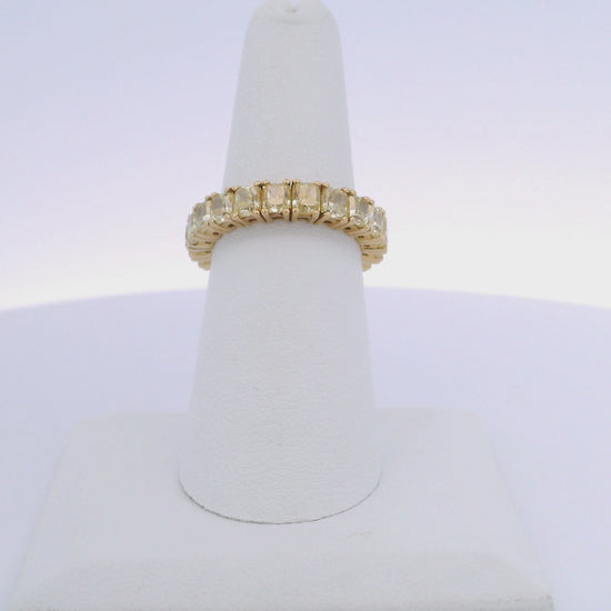 5.93CTW RADIANT CUT YELLOW DIAMOND ETERNITY BAND