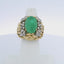 DAVID WEBB CARVED EMERALD & DIAMOND RING