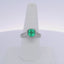 1.83 OCTAGONAL CUT COLOMBIAN EMERALD & 0.67CTW ROUND BRILLIANT CUT DIAMOND RING