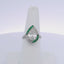 2.80CT ANTIQUE PEAR SHAPED DIAMOND & 1.40CTW EMERALD RING