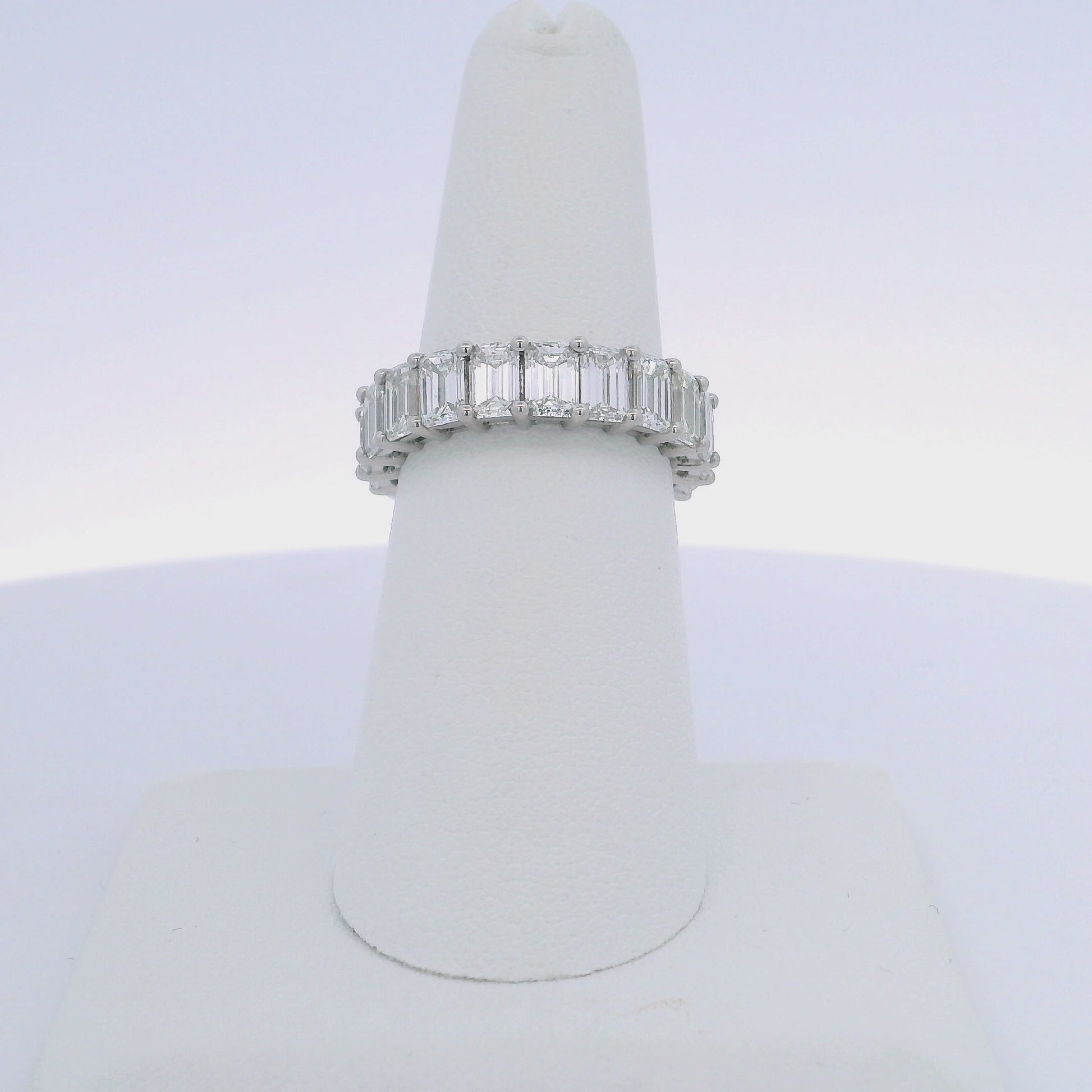 5.03CTW EMERALD CUT DIAMOND ETERNITY BAND