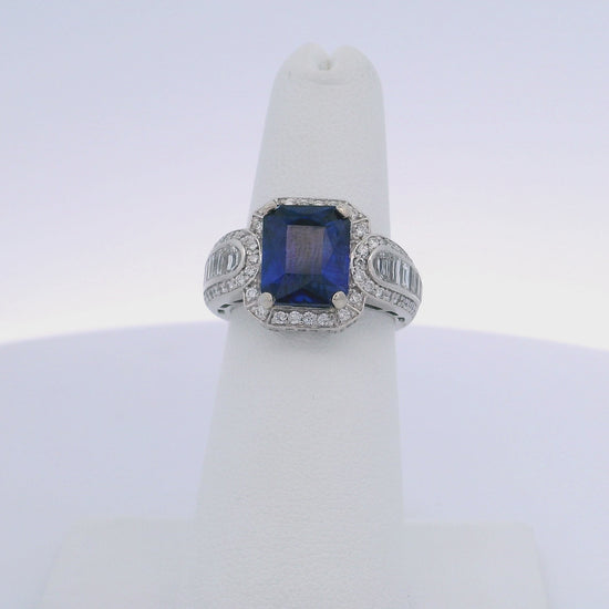 4.16CTW OCTAGONAL CEYLON SAPPHIRE HEAT RING