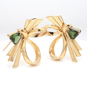 Tiffany & Co., Green Tourmaline Dress Clips (set of 2)