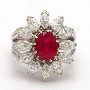 SOLD - 2.15ct Oval Cut, Burma Ruby Ring - AGL Certified