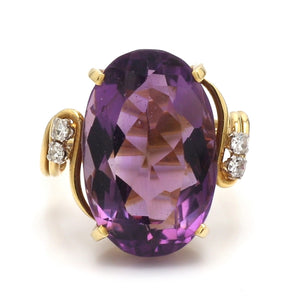 SOLD - 10.00ct Oval Cut Amethyst Ring