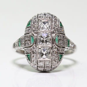 SOLD - Diamond and Emerald Ring