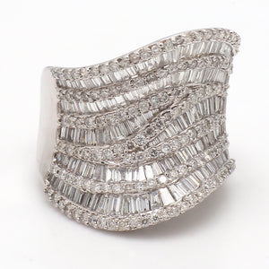SOLD - 5.00ctw Baguette and Round Diamond Band