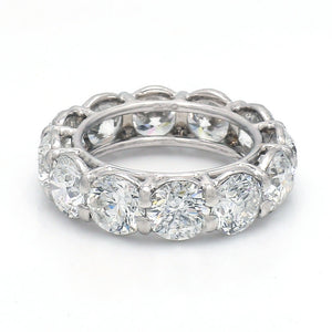 SOLD - 10.86ctw D-F  SI1-SI2, Round Brilliant Cut Diamond Eternity Band - GIA Certified