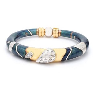 SOLD - La Nouvelle Bague, Diamond and Enamel Bracelet
