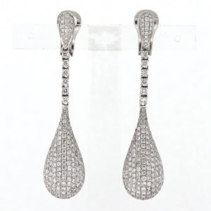 SOLD - 1.56ctw Round Brilliant Cut Pave Diamond Earrings