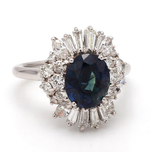 3.21ct Oval Cut Sapphire Ring