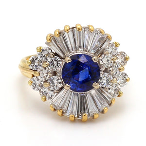 SOLD - 1.76ct Round Brilliant Cut Sapphire Ring