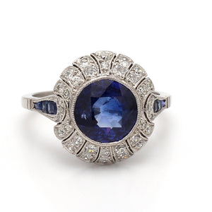 SOLD - 3.00ct Round Brilliant Cut Sapphire Ring