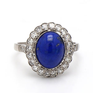 1.50ct Oval Cut Lapis Lazuli Ring
