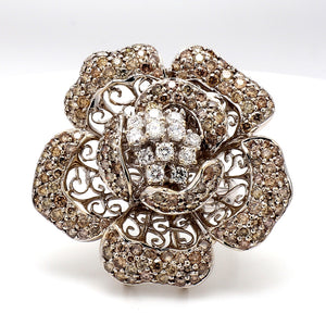 SOLD - 5.00ctw White and Brown Diamond Ring/Pendant