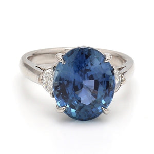 SOLD - 7.64ct Oval Cut, No Heat, Sapphire Ring - GIA Certified
